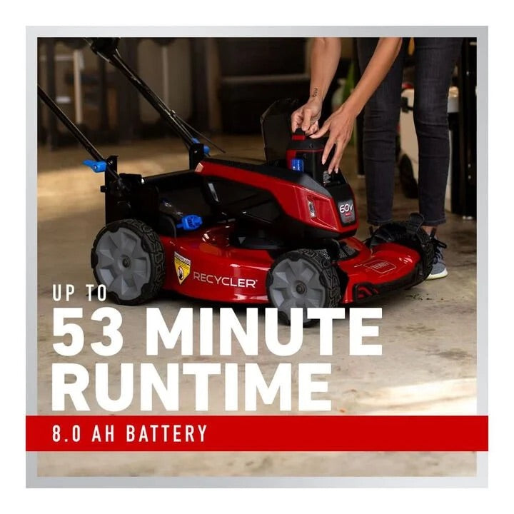 Toro 22 Inch Recycler Personal Pace SmartStow Lawn Mower with Battery