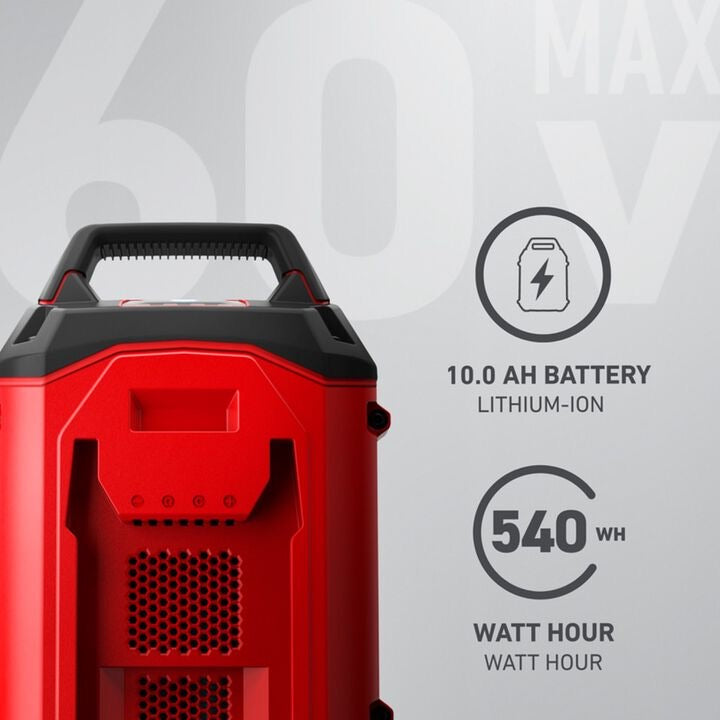 Toro Flex-Force 60V Max 60V 10Ah Lithium Ion Power Tool Battery Pack with Fuel Indicator