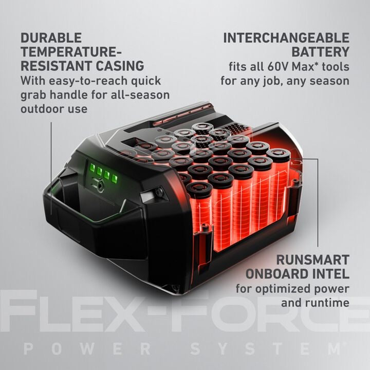 Toro Flex-Force 60V Max 60V 6Ah Lithium Ion Power Tool Battery Pack with Fuel Indicator